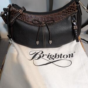 Brighton Black and Brown Shoulder Bag